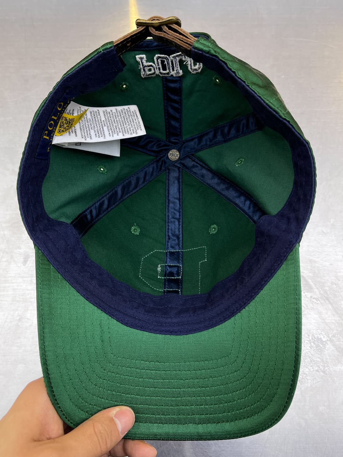 폴로랄프로렌 사틴 그린 P패치 베이스볼 캡 상품이미지4