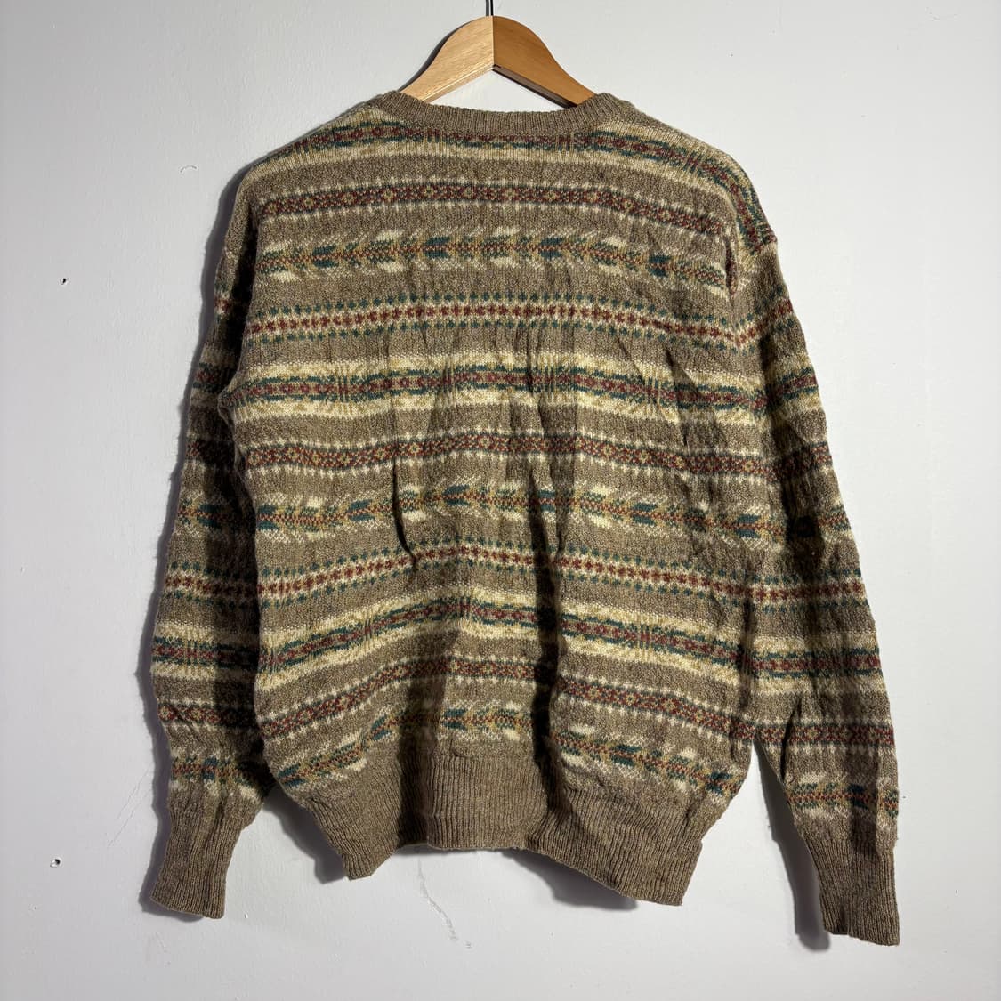 빈티지 베이지 패턴 니트 가디건 (무료배송) 상품이미지4