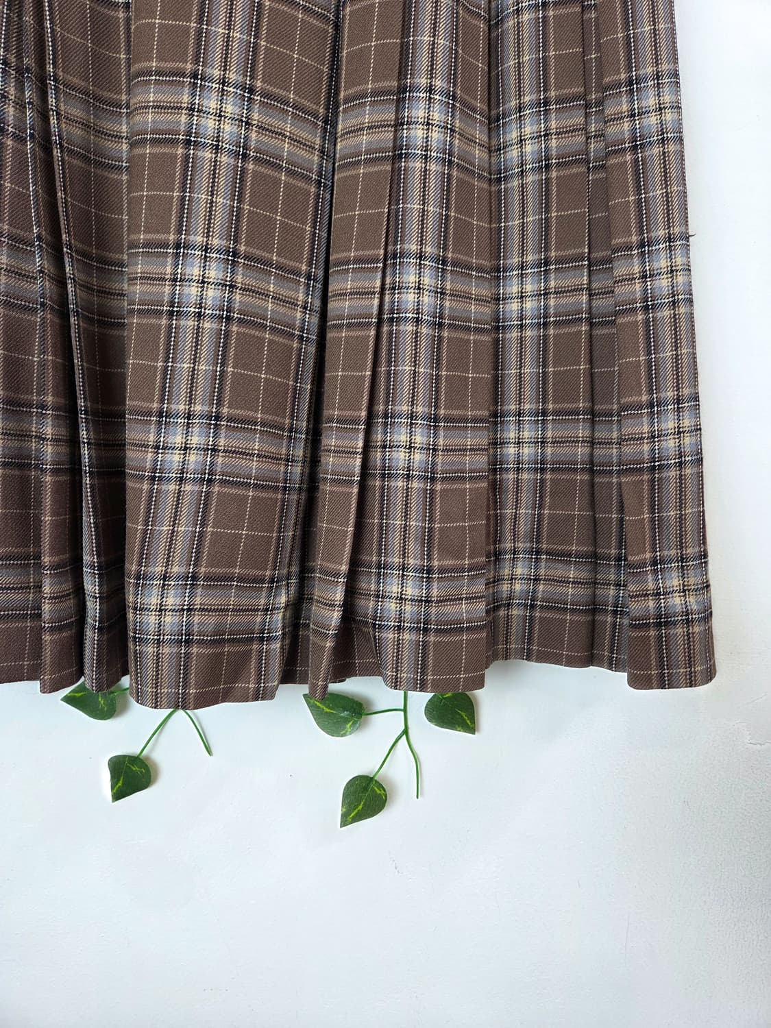 썸머울 체크 롱스커트 상품이미지3