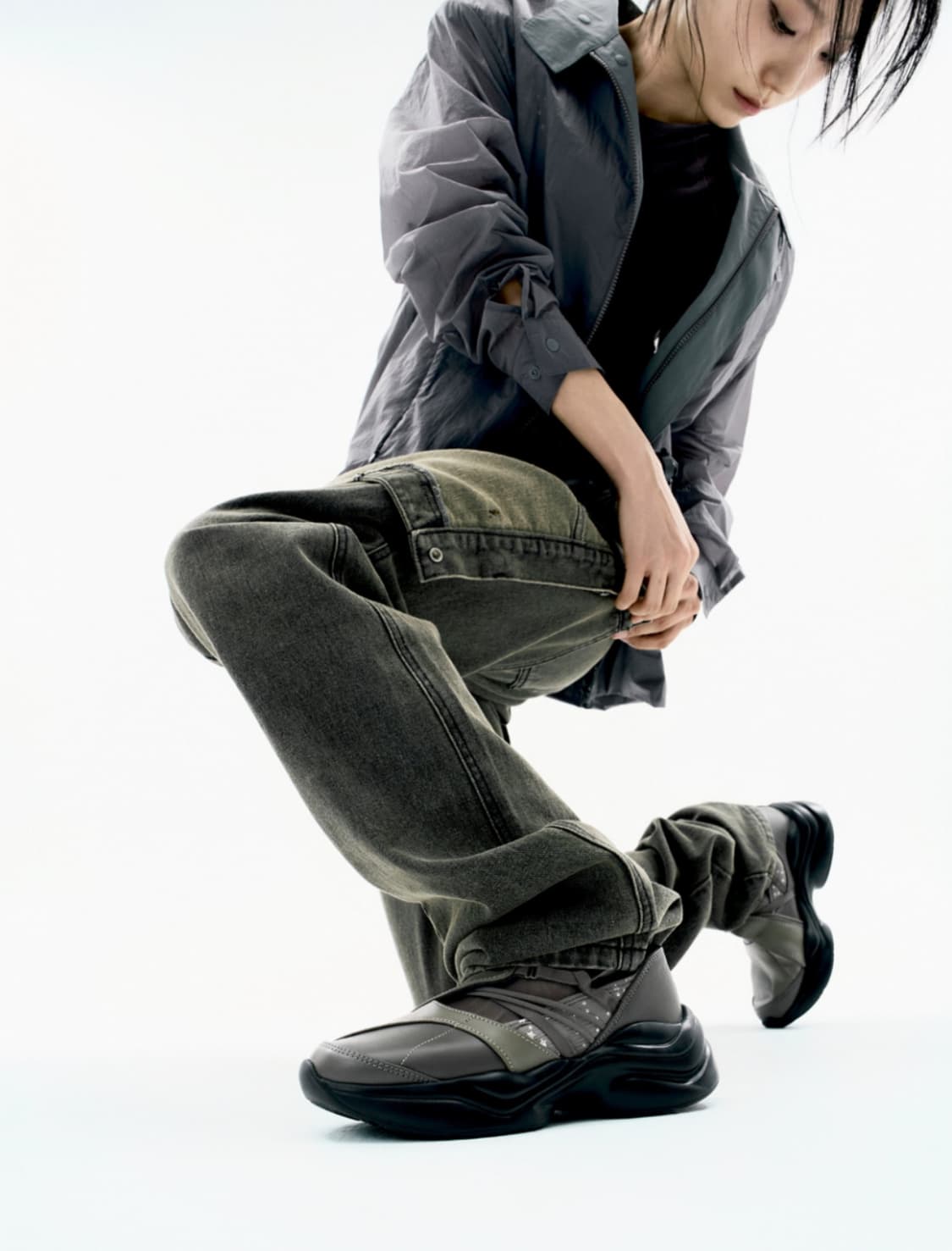 Detachable Button Denim Pants / Khaki 상품이미지4