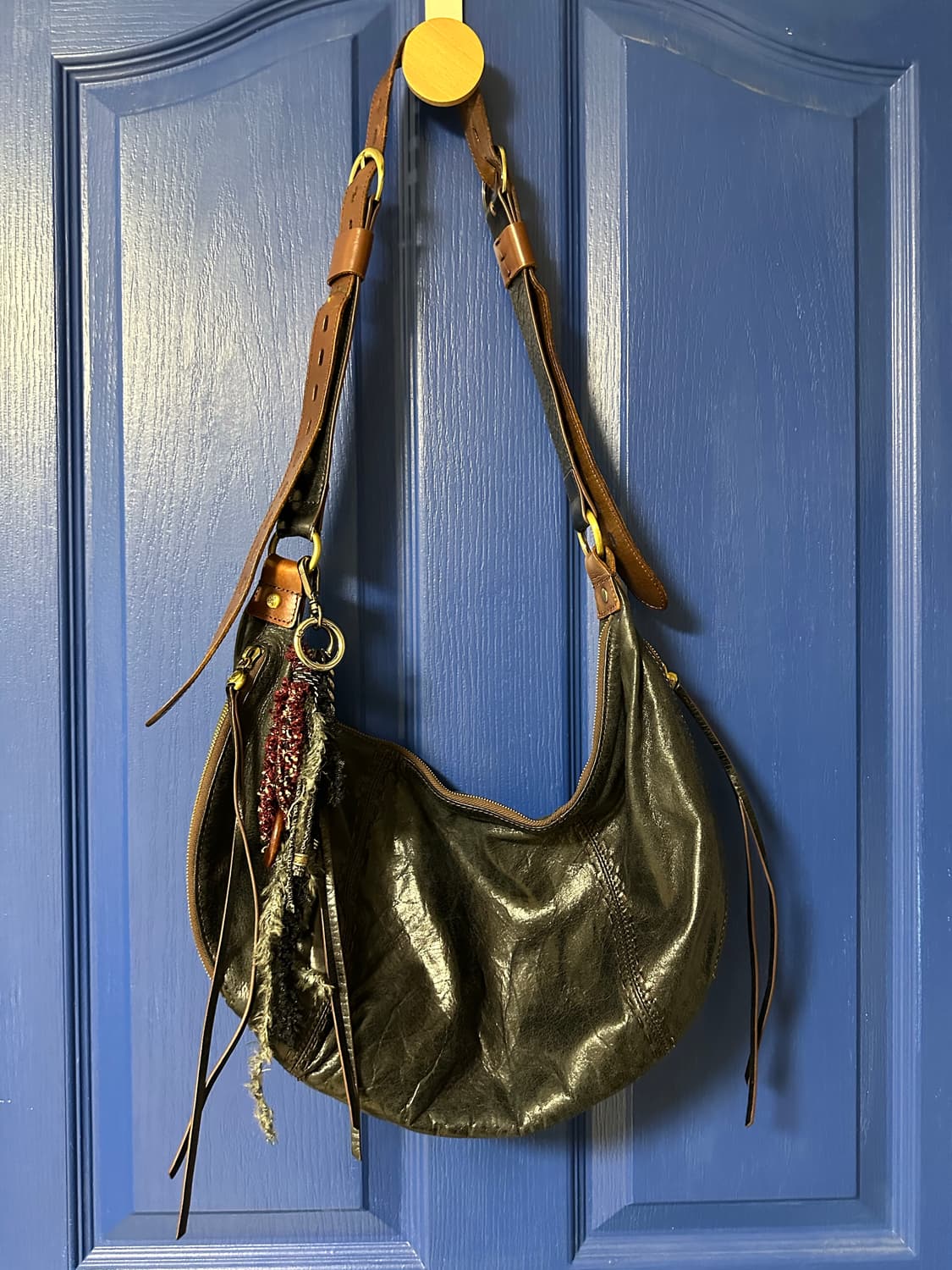 빈티지 레더 웨스턴 호보백 상품이미지1