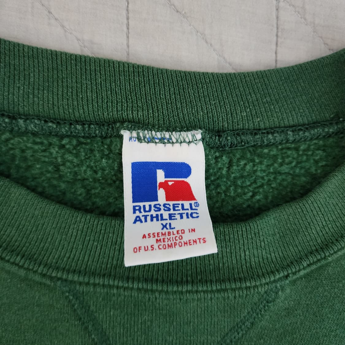 [XL] 90s 빈티지 러셀 애슬레틱 포레스트 그린 맨투맷 스웻 상품이미지5