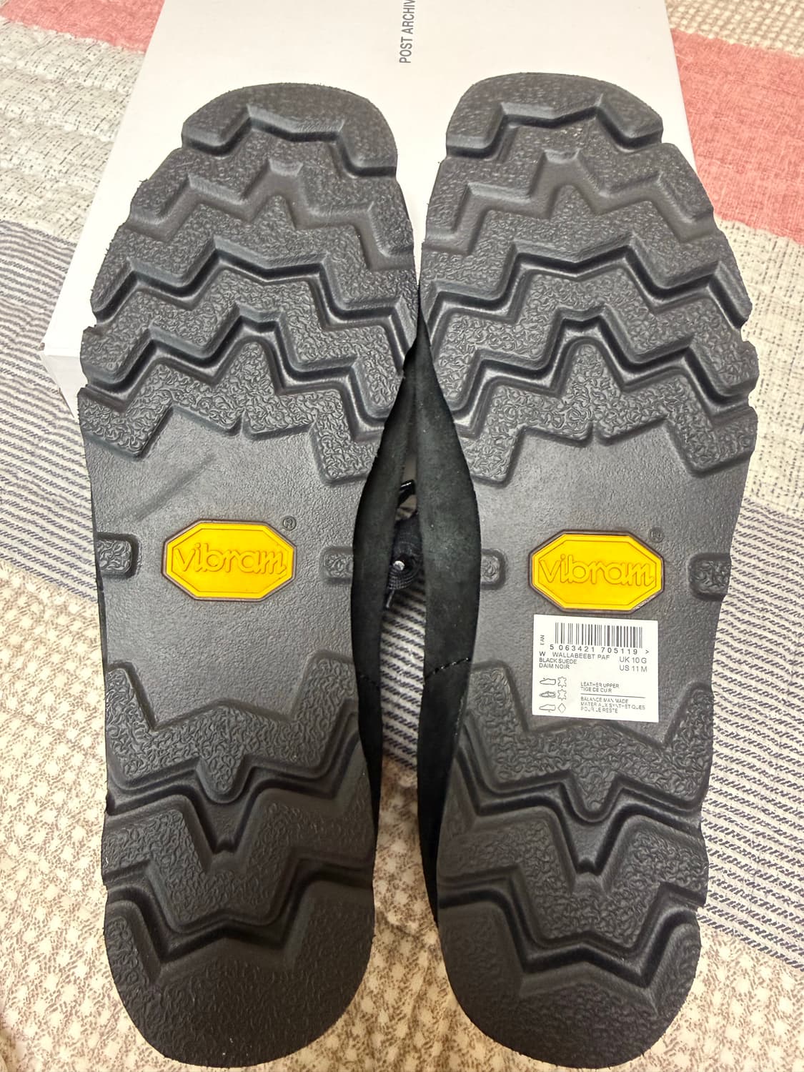 [285,uk10] 포스트아카이브팩션 클락스 왈라비 블랙 상품이미지3