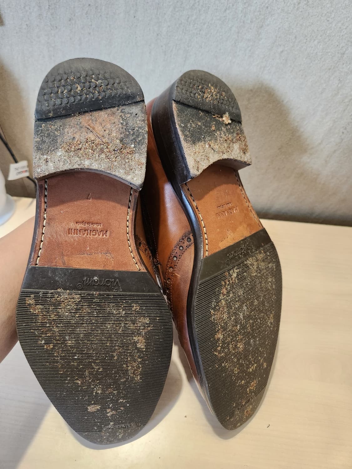 마그나니 브라운 윙팁 구두 👞 (7사이즈, Made in Spain) 상품이미지6