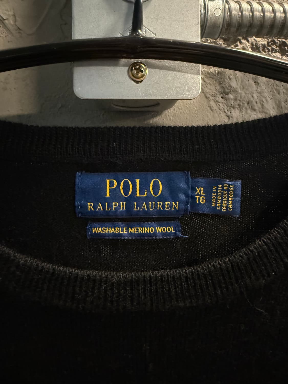 XL 폴로랄프로렌 POLO 메리노 울 니트 블랙 상품이미지5