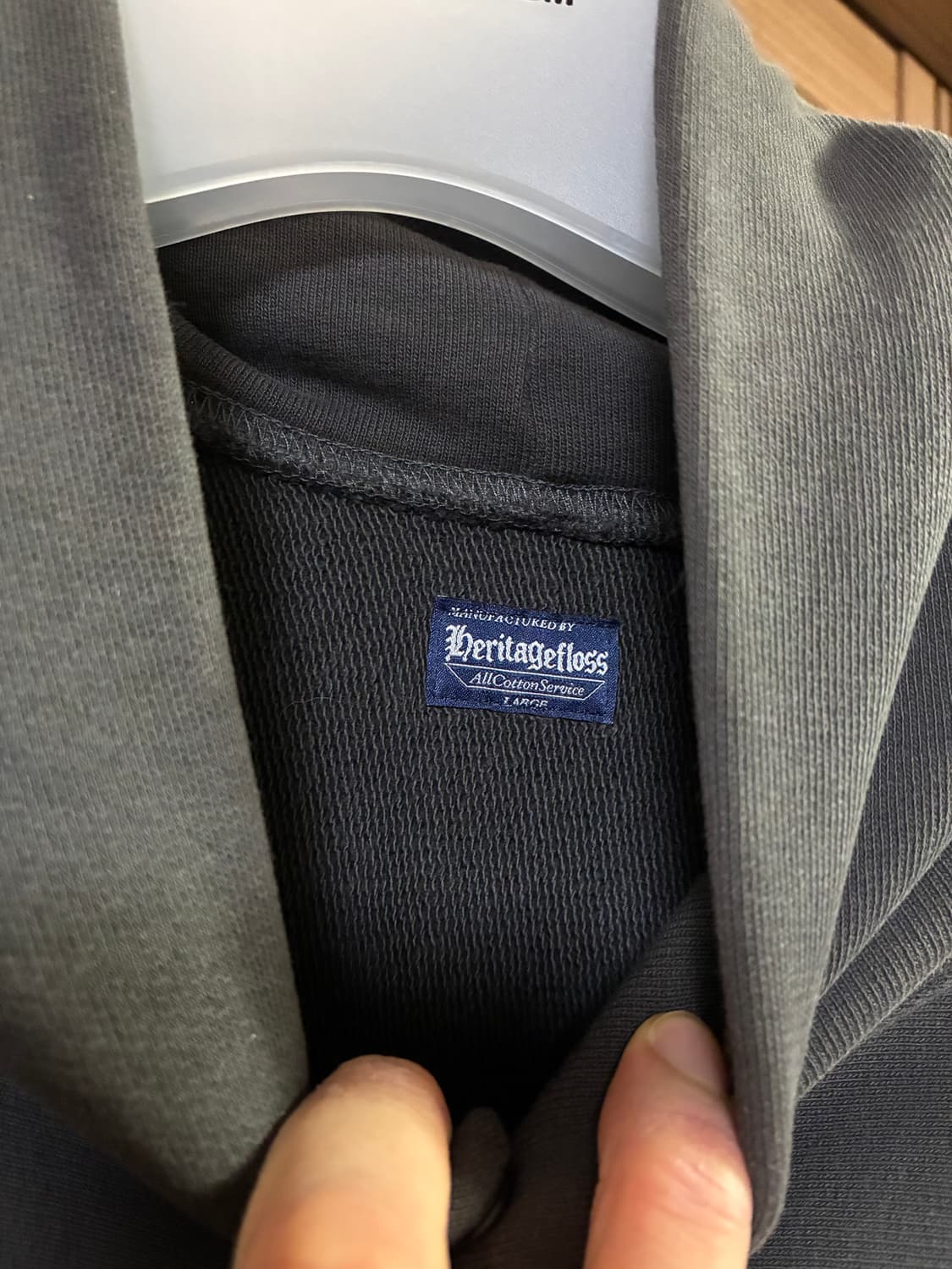 헤리티지플로스 후드집업 차콜 그레이 상품이미지4