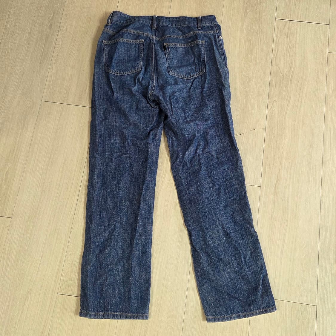 토피 데님 와이드 팬츠 m 사이즈 raw indigo 상품이미지3