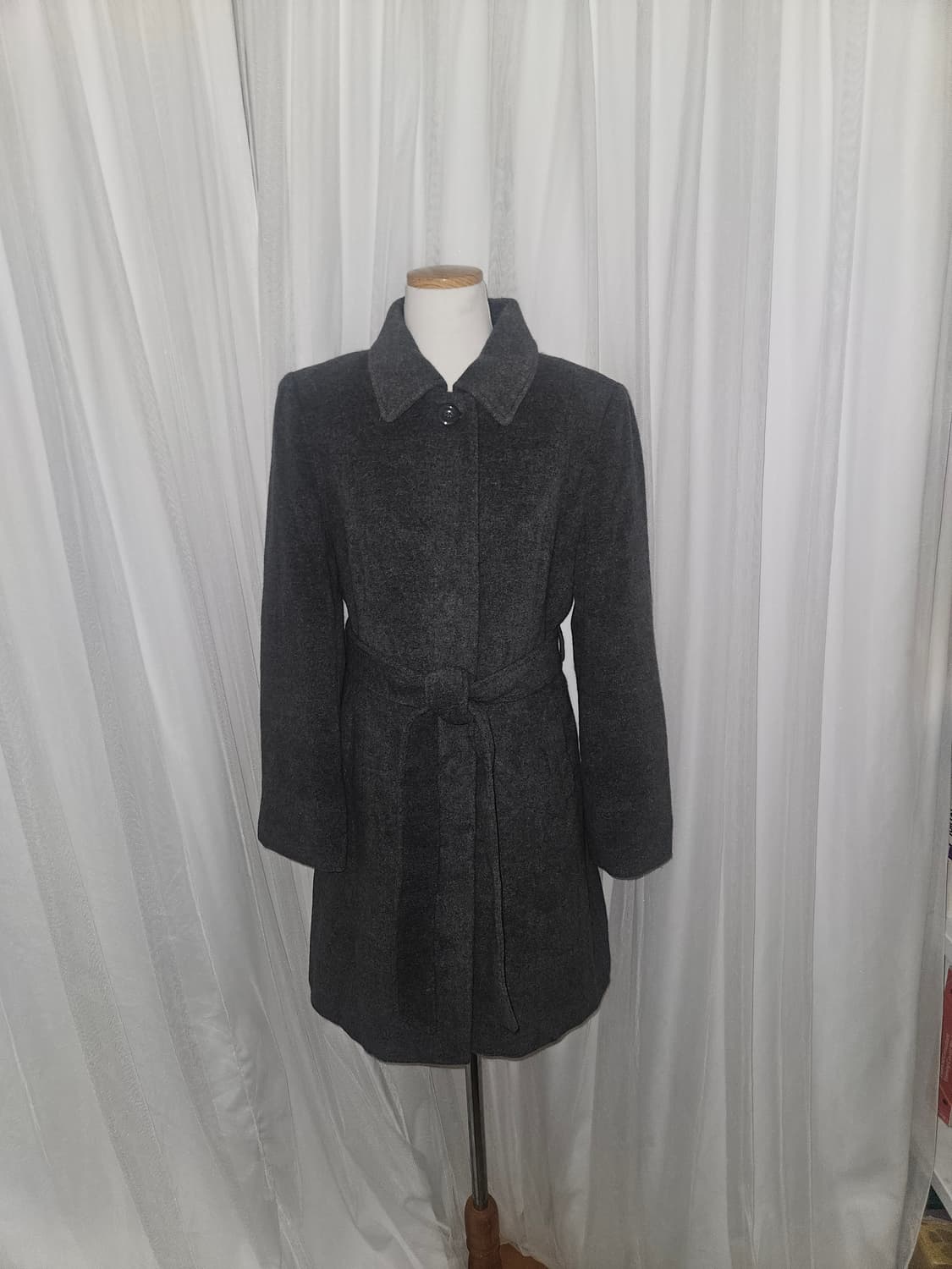 RGB  사와코 모리걸 히메 무채색 빈티지 앙고라 울  코트 상품이미지1