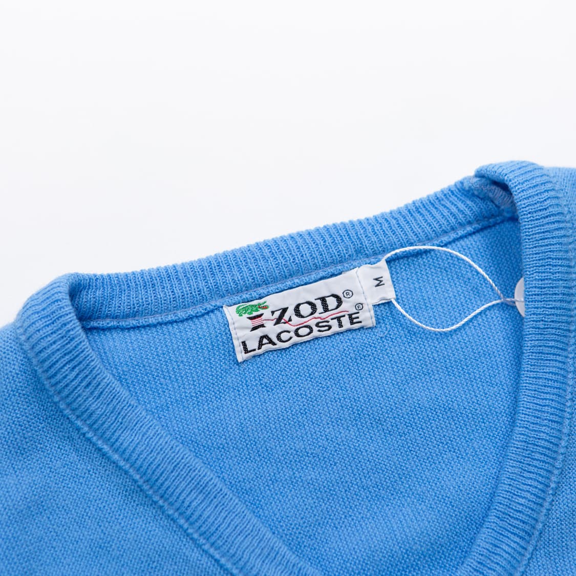 60s IZOD 라코스테 아크릴 브이넥 니트 스카이블루 상품이미지5