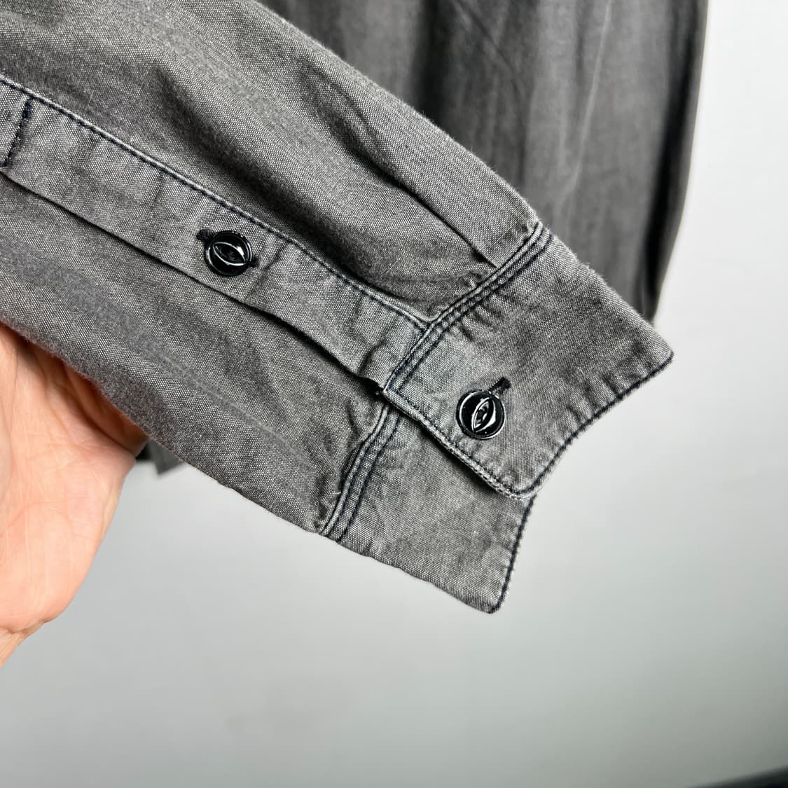 Avirex 아비렉스 밀리터리 데님 셔츠 L 상품이미지8