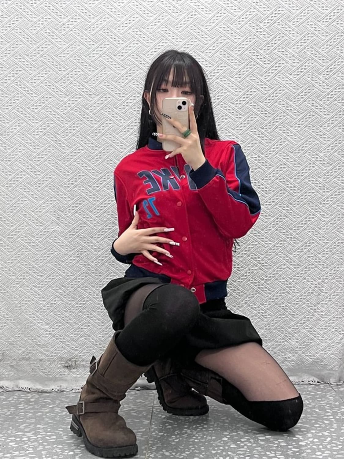 나이키 올드스쿨 레트로 펑크 져지 바시티 자켓 M C10712 상품이미지2