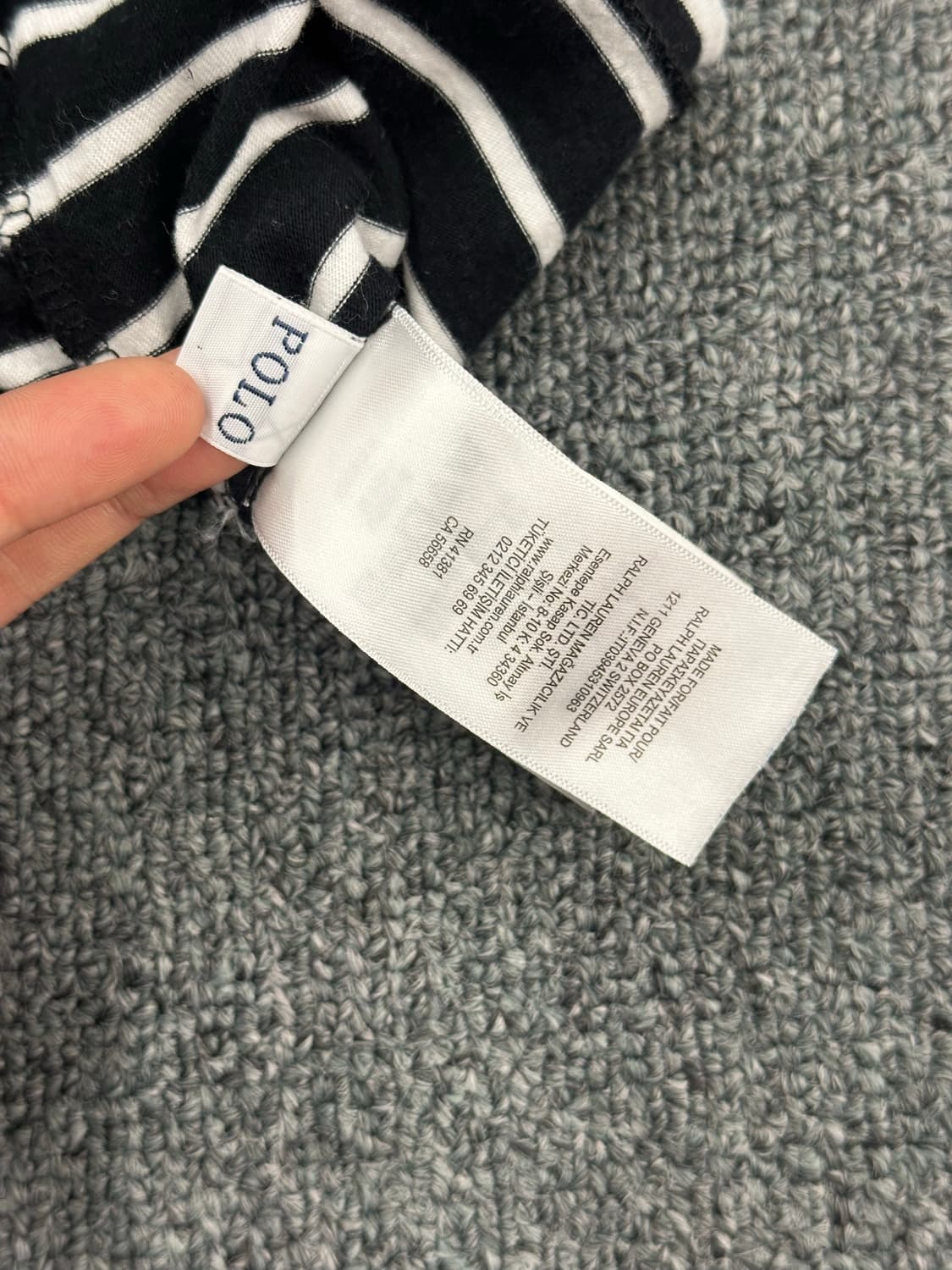 S)폴로 랄프 로렌 빈티지 여성 v넥 스트라이프 반팔 상품이미지3