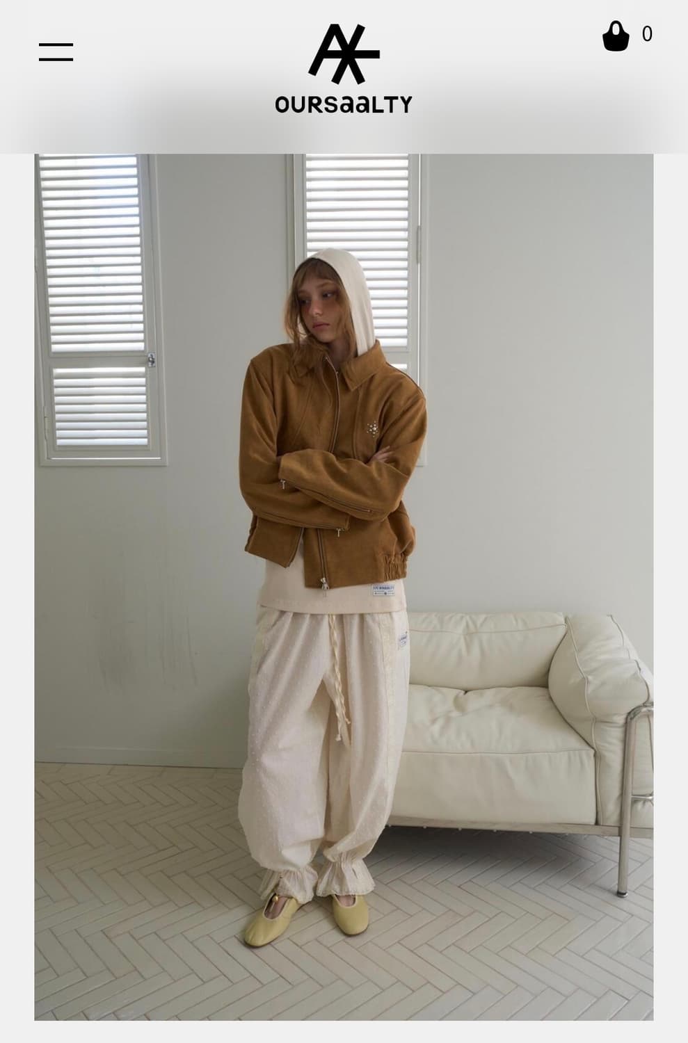 아우어솔티 Daisy Lace Puff Pants / Natural 상품이미지1