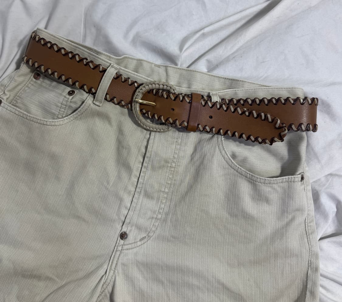 Marella 위빙 스티치 레더 벨트 상품이미지1