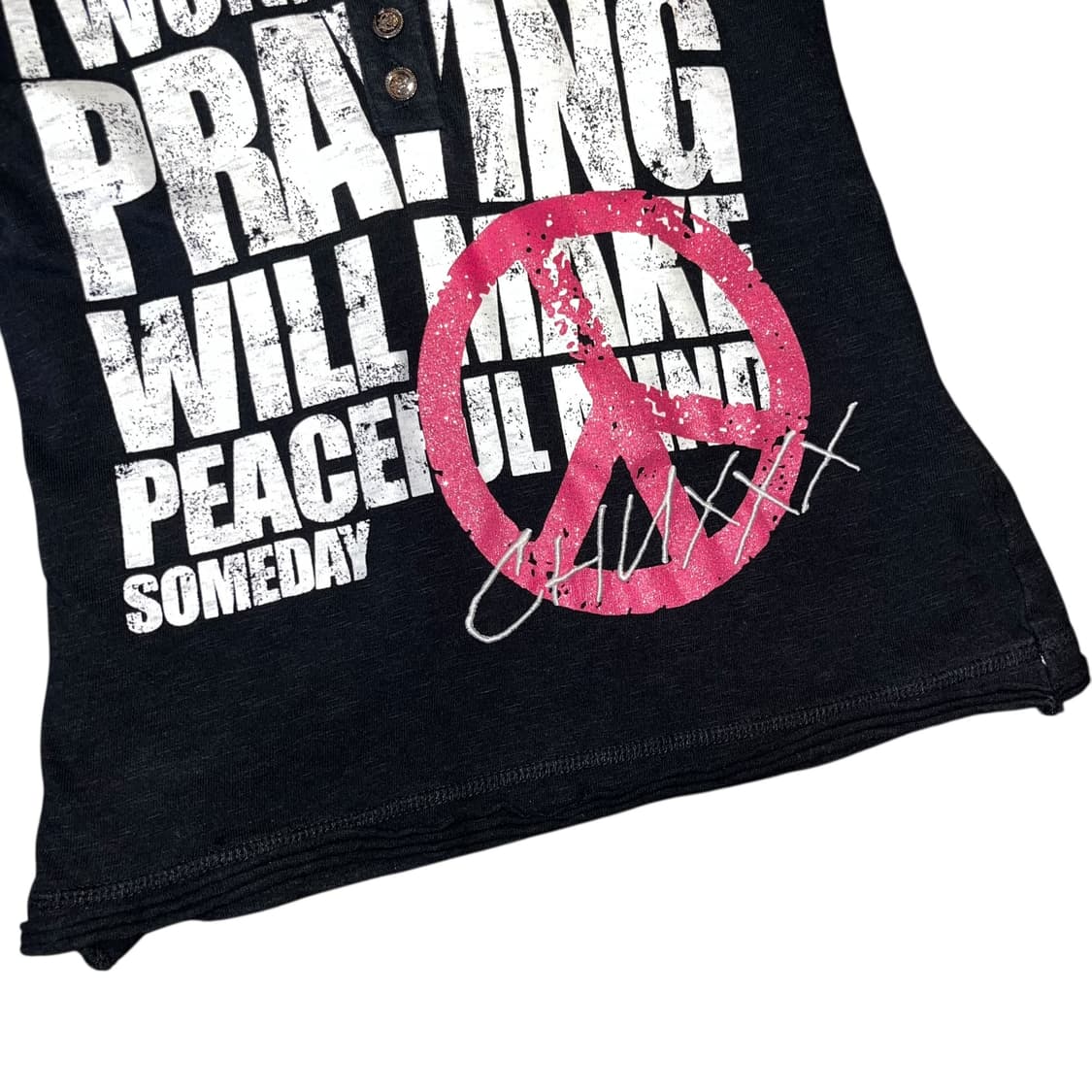 CHU XXX 츄엑스엑스엑스 피스자수 반팔티 펑크갸루y2k키치 상품이미지4