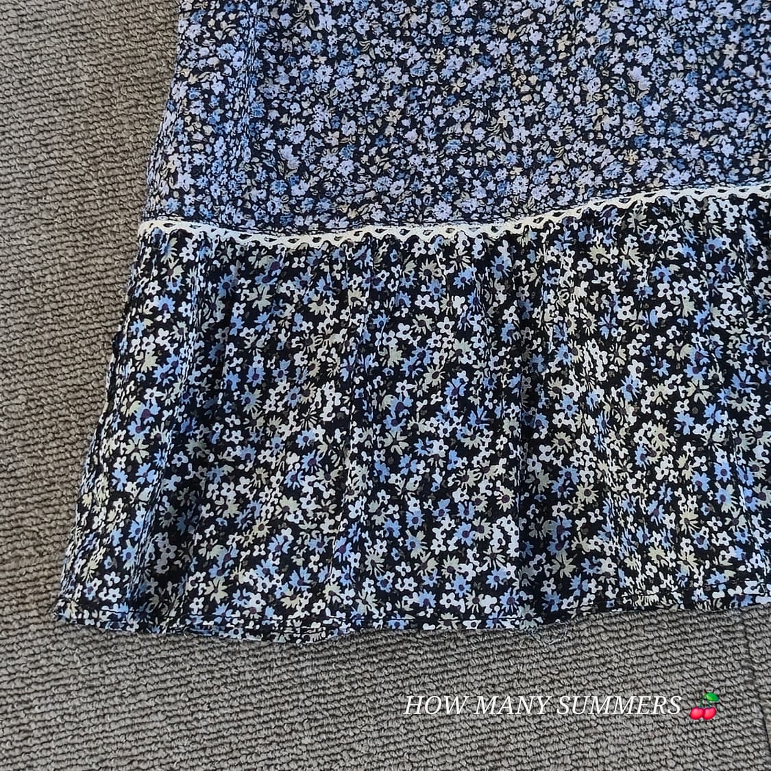 Earth music&ecology 네이비 플라워 슬리브리스 상품이미지8