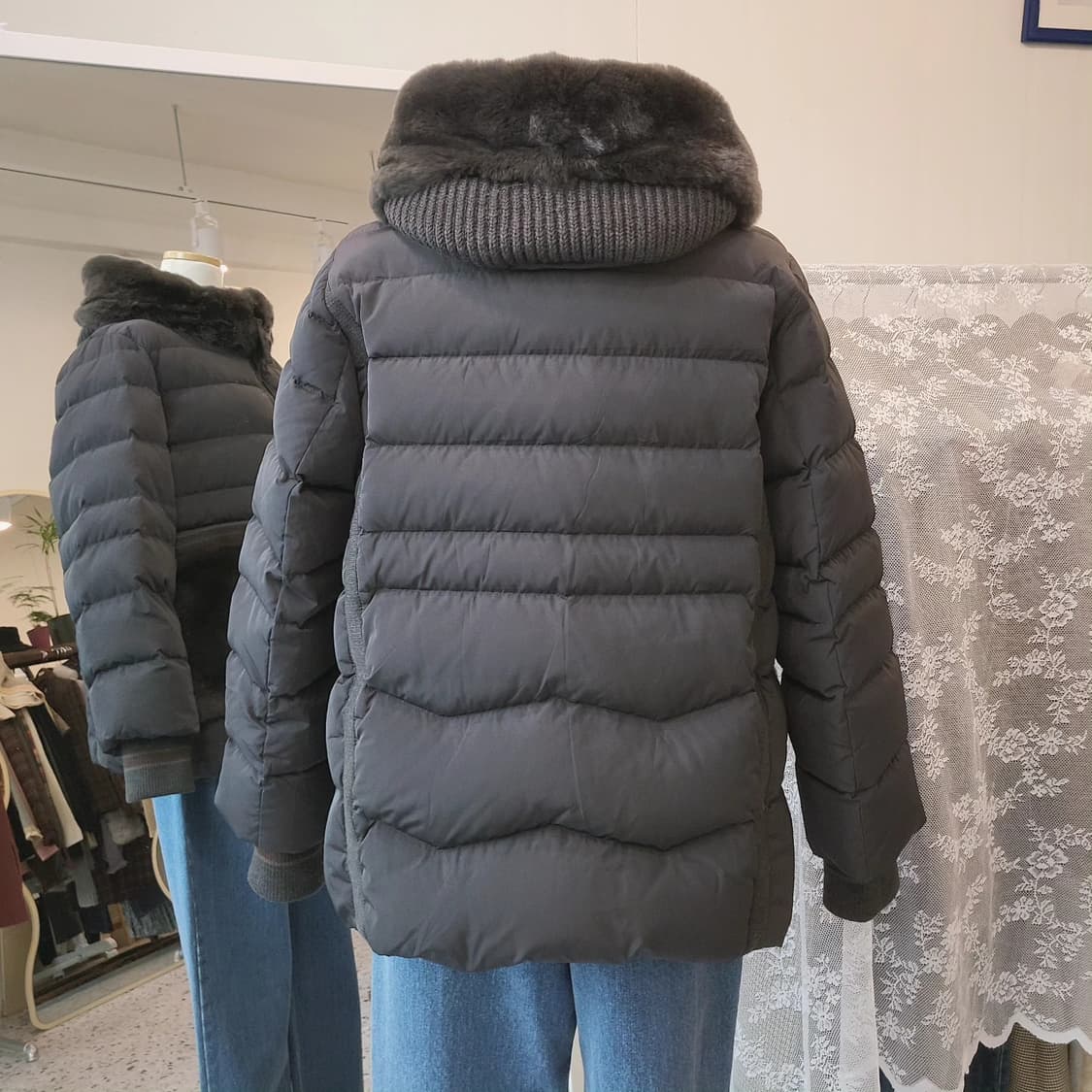 Kayesu 래핏퍼 구스다운 패딩 상품이미지9