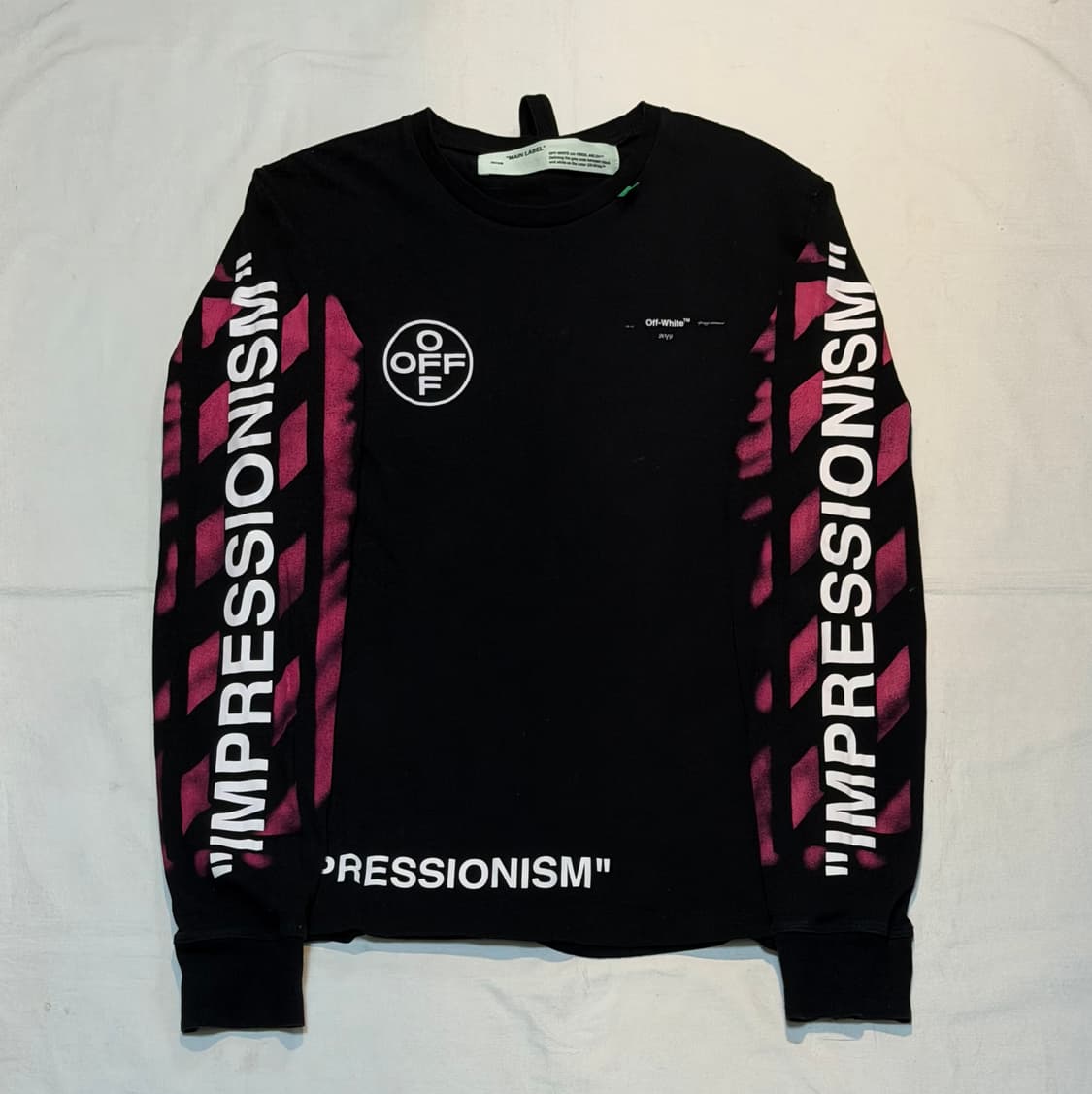 오프화이트 19ss 스텐실 애로우 롱슬리브 블랙 상품이미지2