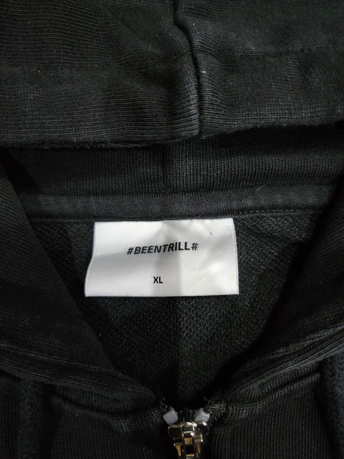 빈트릴 테이핑 해시태그 오버핏 후드집업 XL 상품이미지6