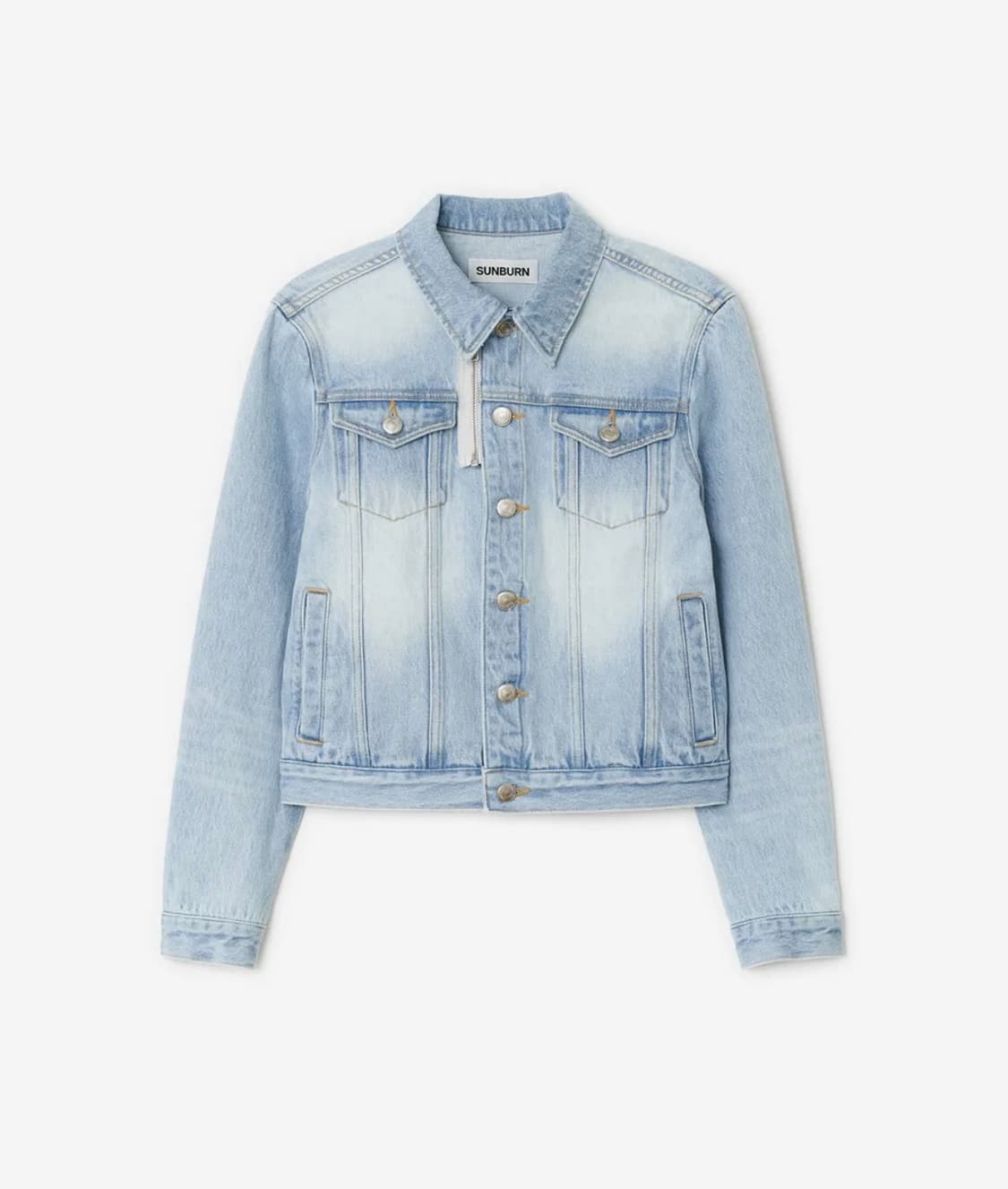 썬번프로젝트 Zip-up Denim Jacket 라이트블루 상품이미지2