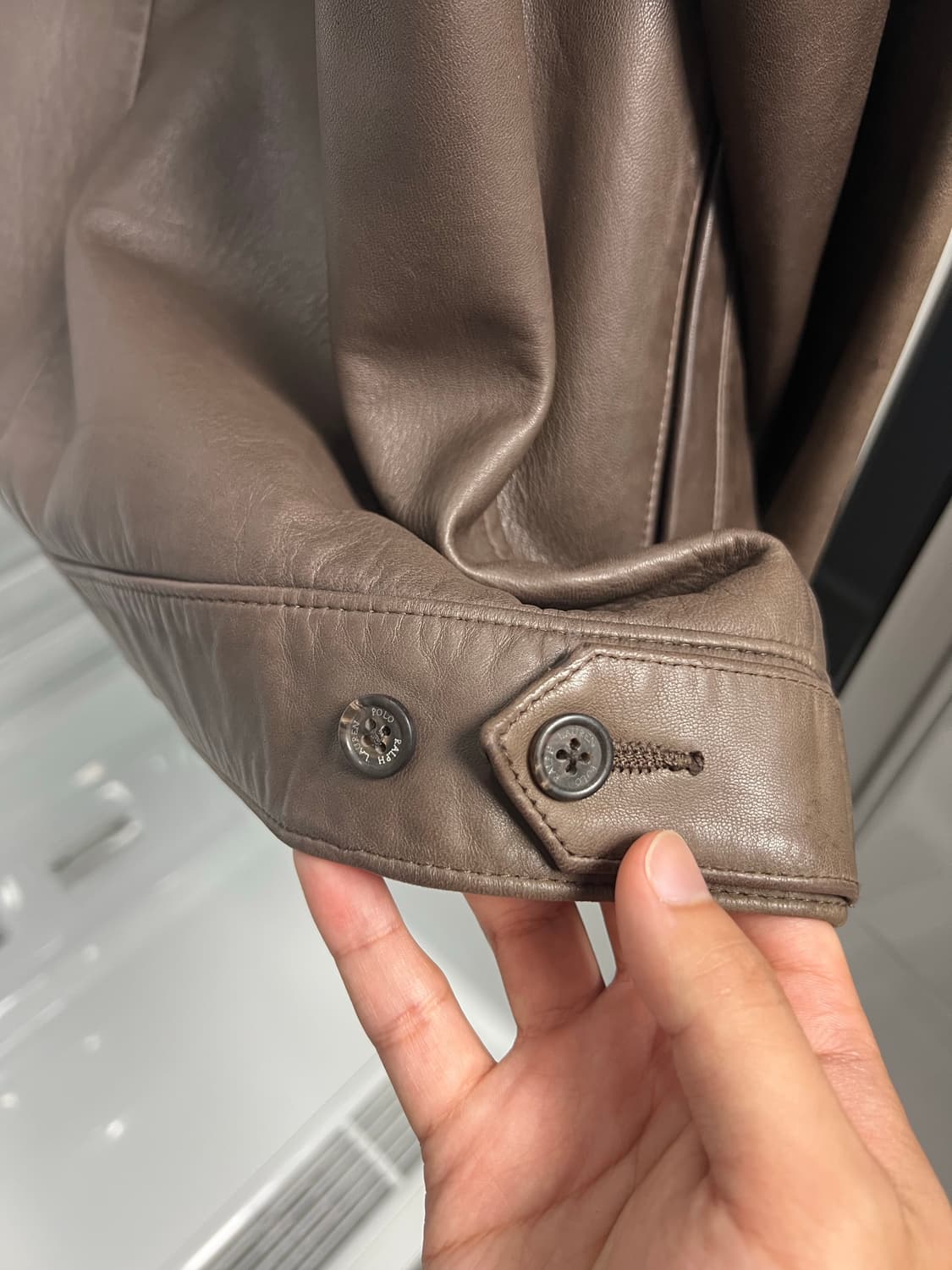 폴로 랄프로렌 맥스웰 램스킨 레더 자켓 브라운  상품이미지10