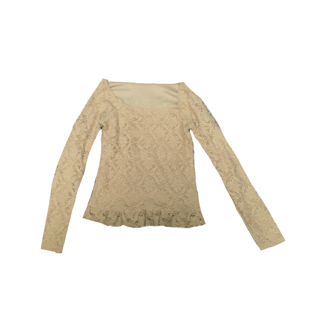 빈티지 꽃 레이스 스퀘어넥 티 상품이미지1