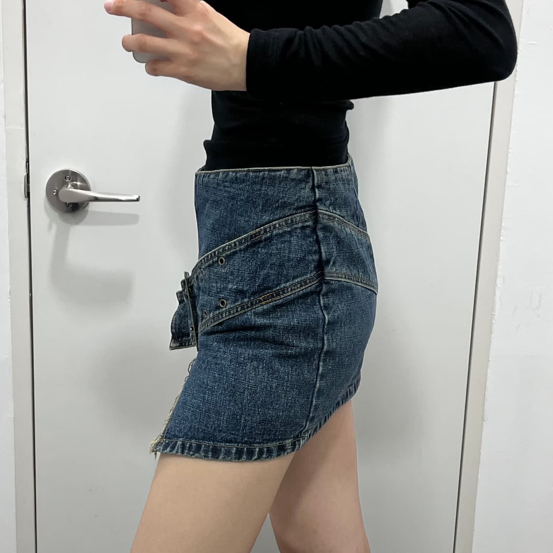펑크 y2k 벨트 데님 스커트 치마 상품이미지3