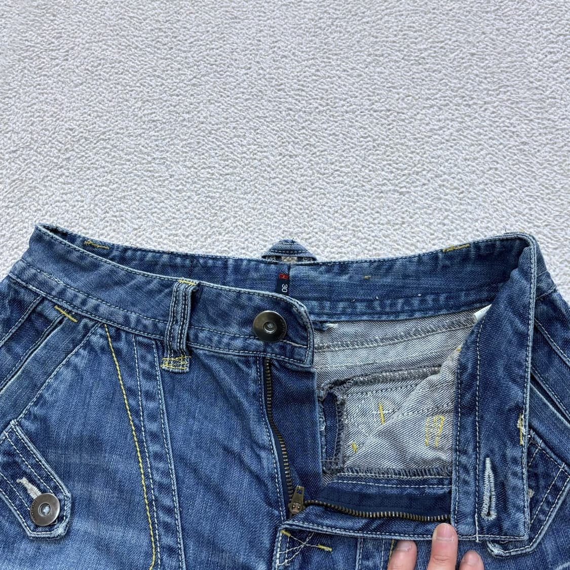 30 빈티지 데님 버뮤다 카고 팬츠 0409E 상품이미지4