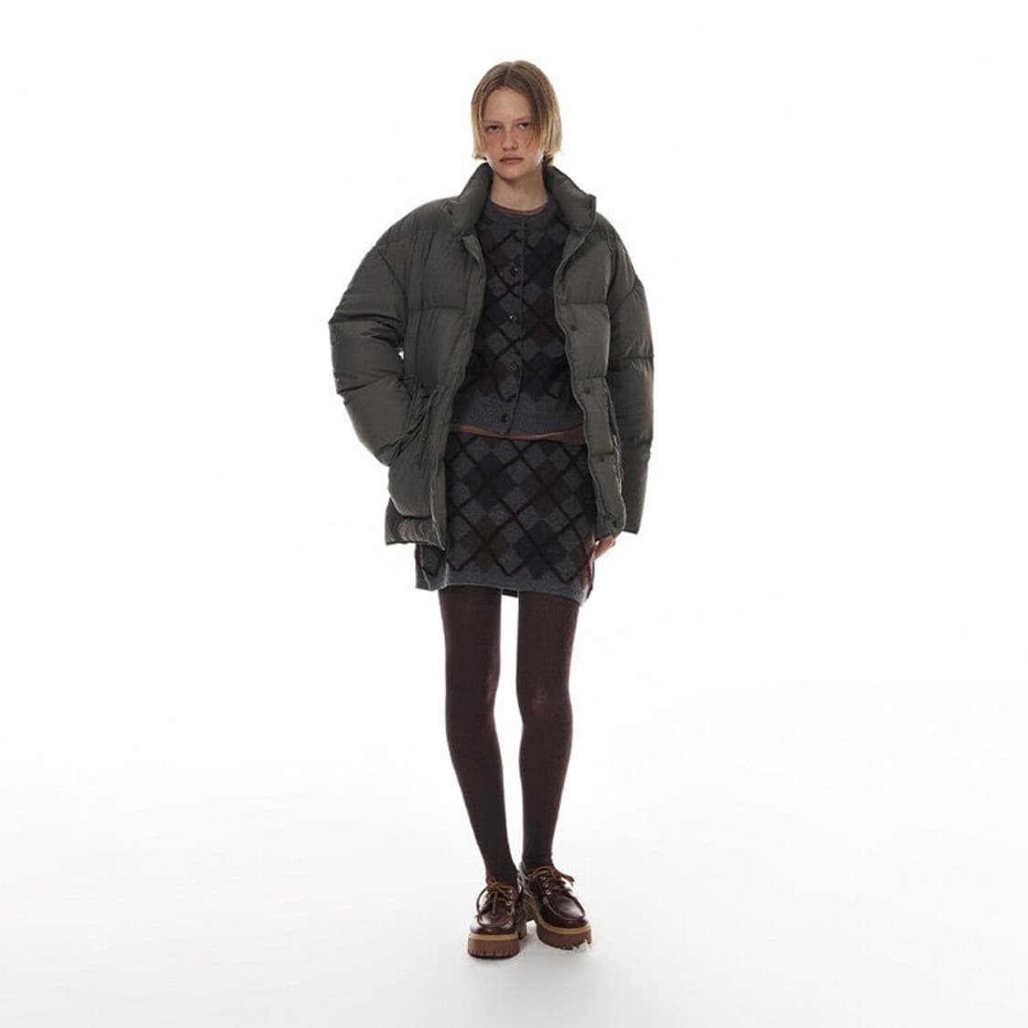 GROVE 코모도 덕다운 자켓 그레이 상품이미지2