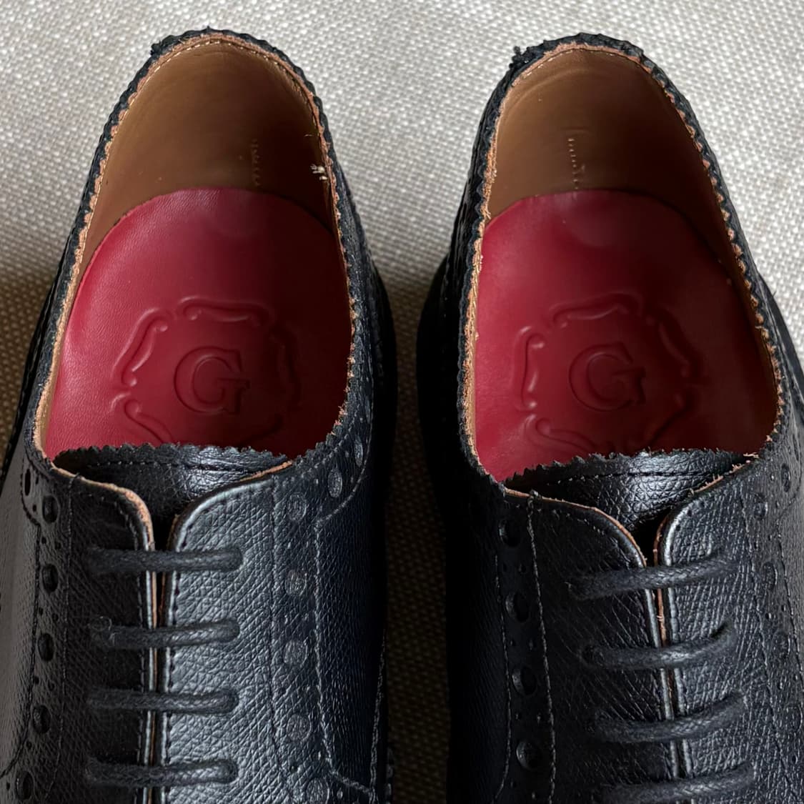 [UK9/275] 영국 GRENSON 블랙 브로그 윙팁 상품이미지9