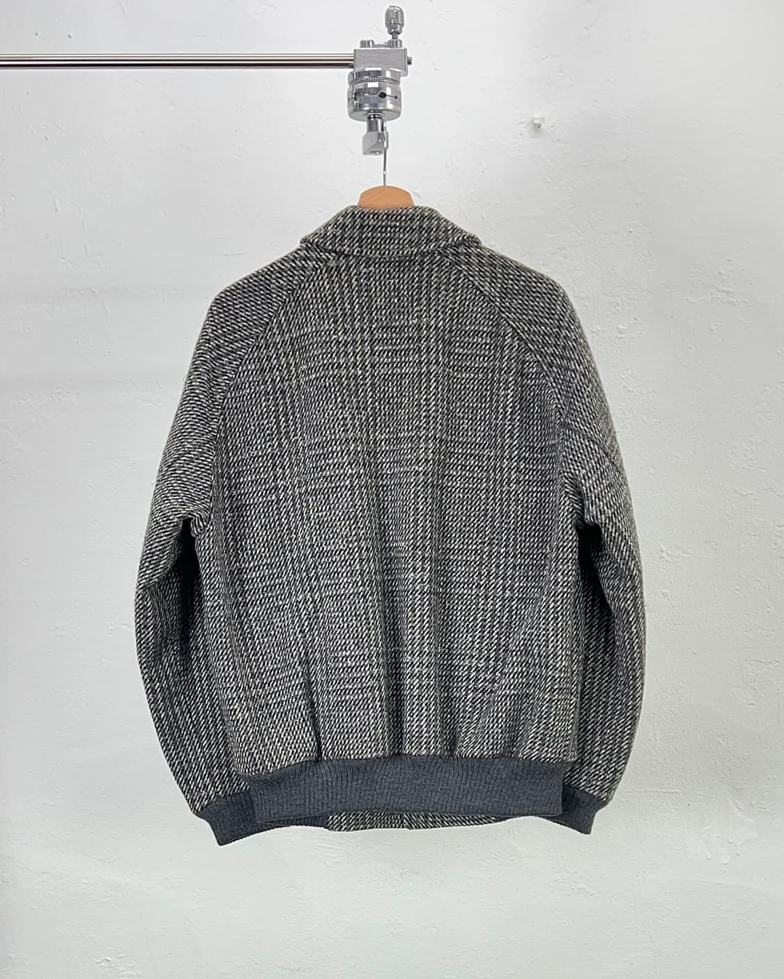 버버리 글렌 체크 해링턴 트위드 라나 울 블루종 자켓 상품이미지6