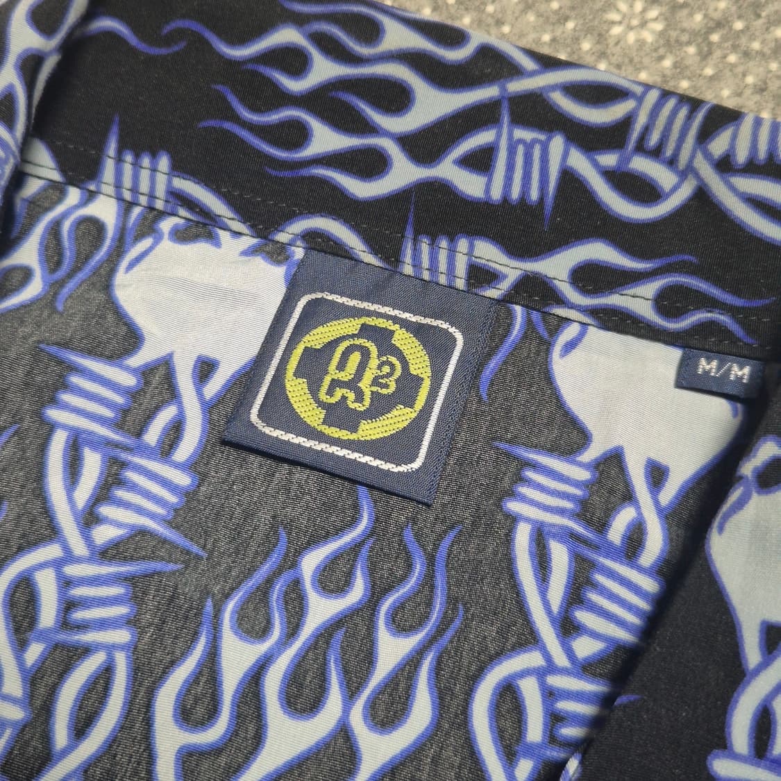 [M,실측L] 스컬 프린팅 볼링셔츠 -536 상품이미지4