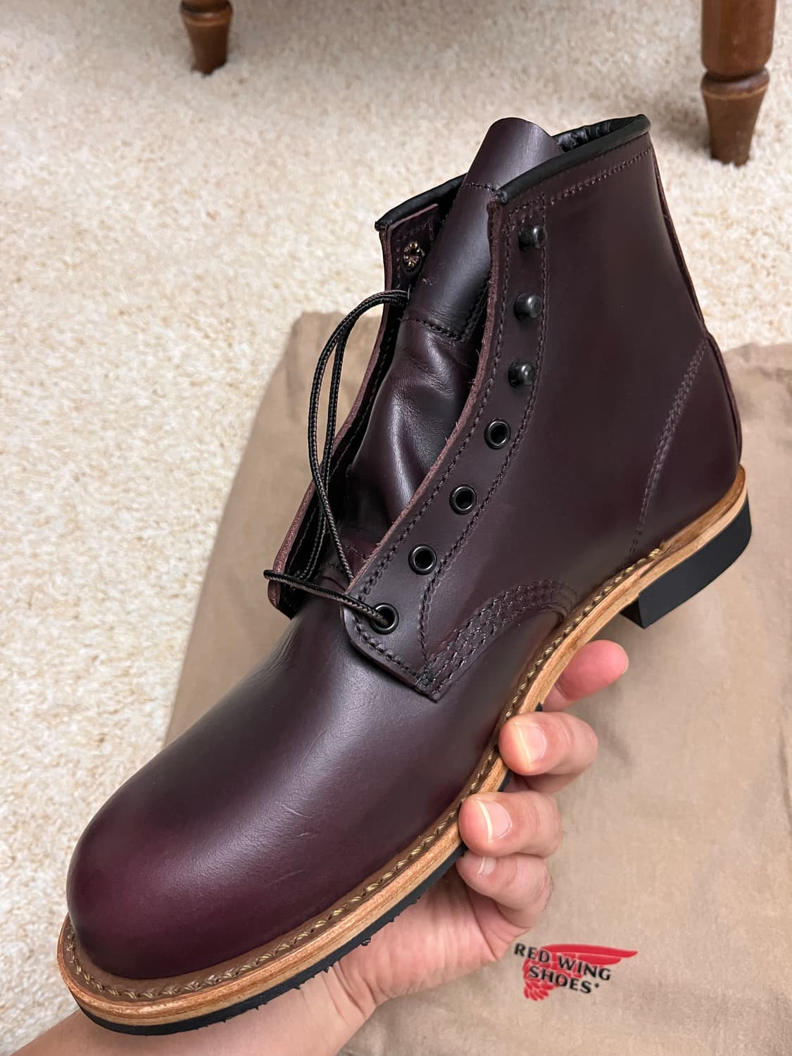 [미사용새상품] 레드윙 벡맨 9419 블랙 체리 9.5 팩토리 세컨드(F 상품이미지4