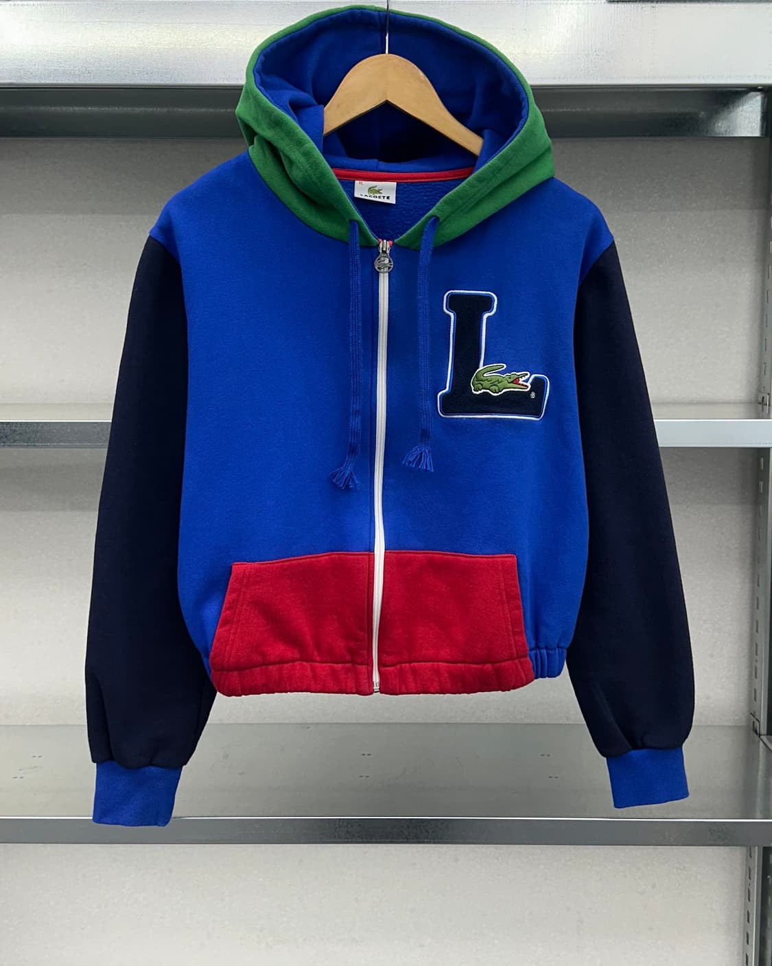 (WOMEN)라코스테 크롭 후드집업-M1478 상품이미지2