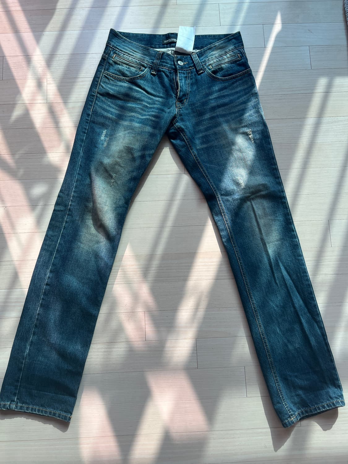 Dolce & Gabbana 가죽 패치 데님 팬츠[46] 상품이미지4