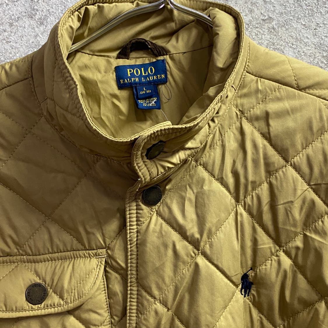 폴로 랄프로렌 베이지 퀄팅 경량패딩 b3377 상품이미지3