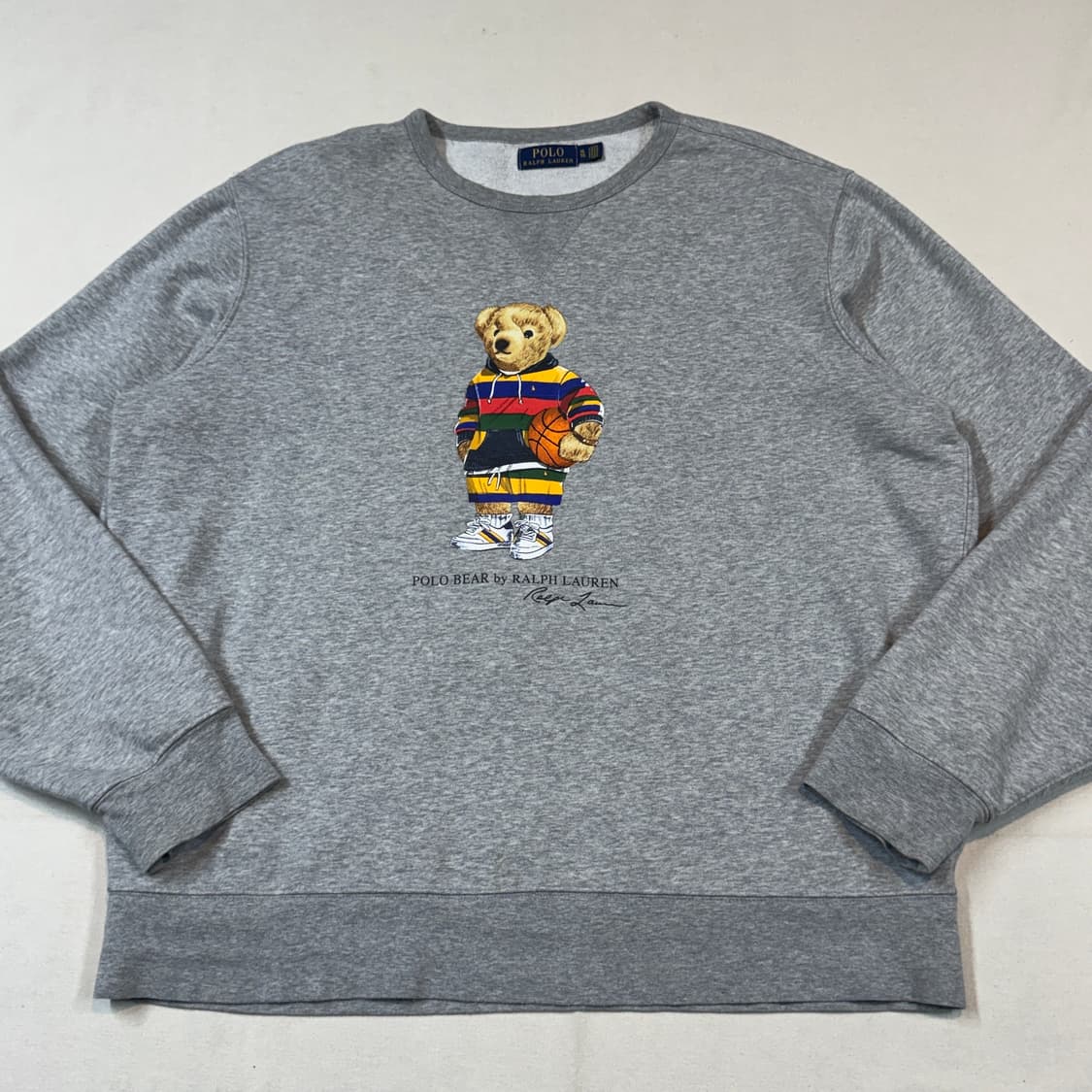 XL) 폴로 랄프로렌 베어 맨투맨 그레이 상품이미지2