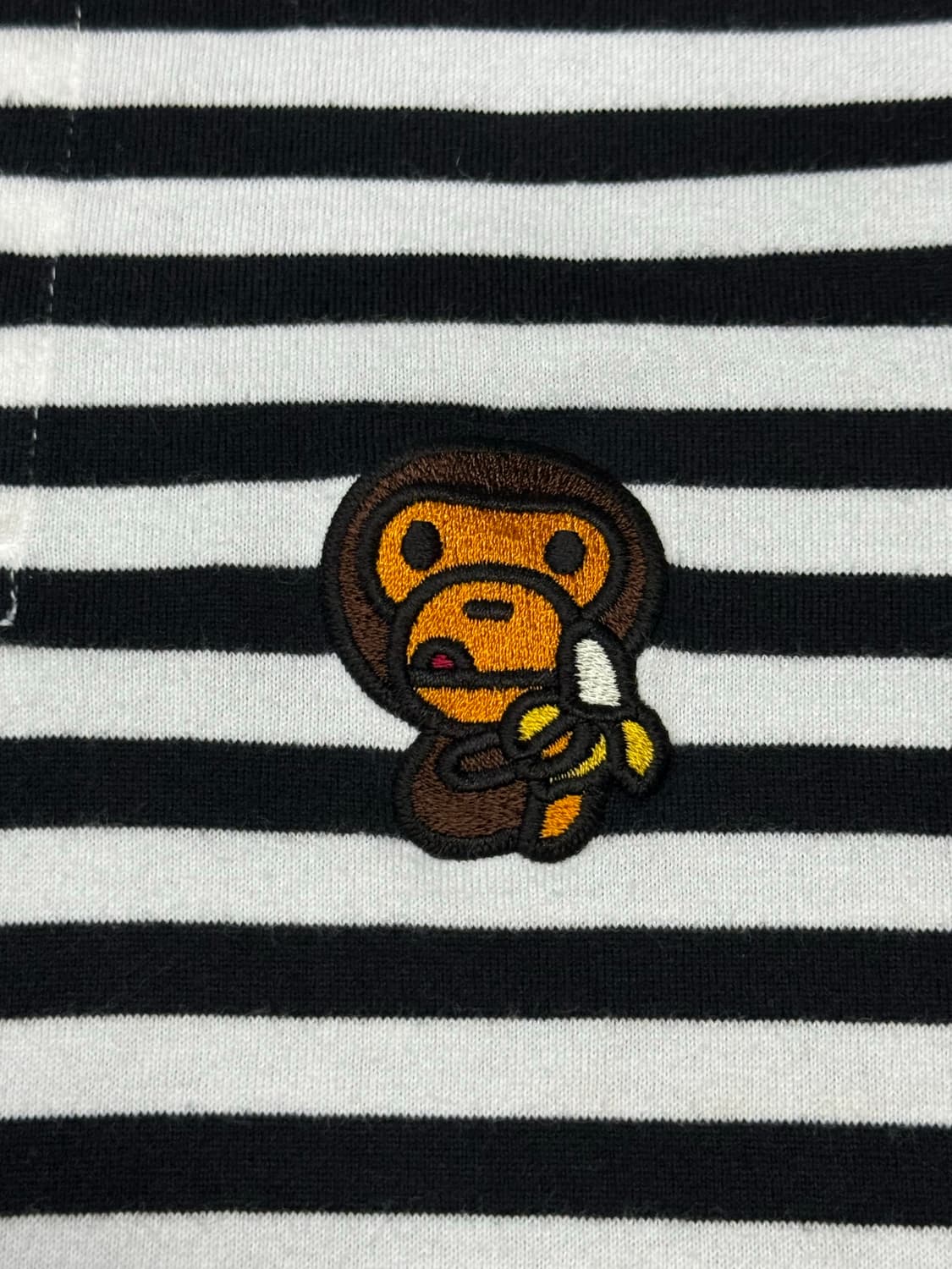 베이프 베이비 마일로 자수 스트라이프 폴로티 반팔 티셔츠 상품이미지2