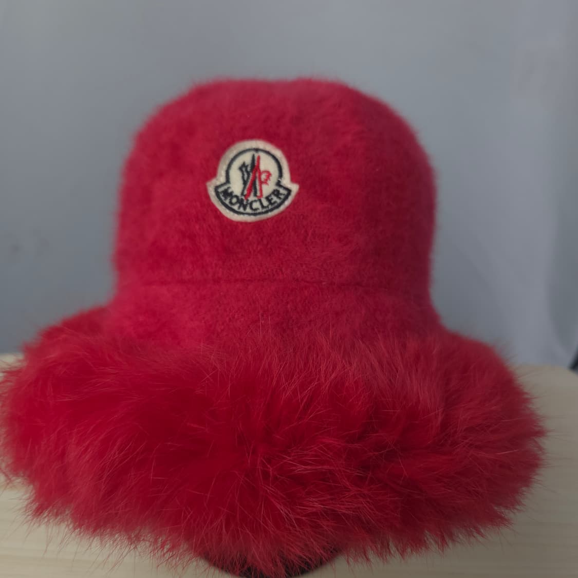 M 몽클레어  레드 퍼 버킷햇 모자  상품이미지5