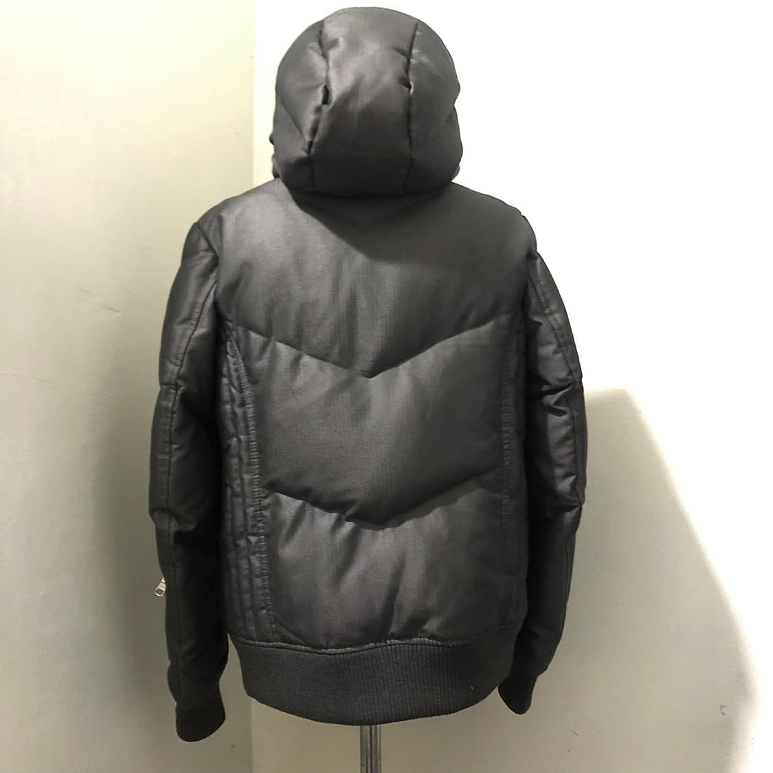 abahouse 다크 그레이 투웨이 다운 재킷 숏패딩 일본빈티지 상품이미지4