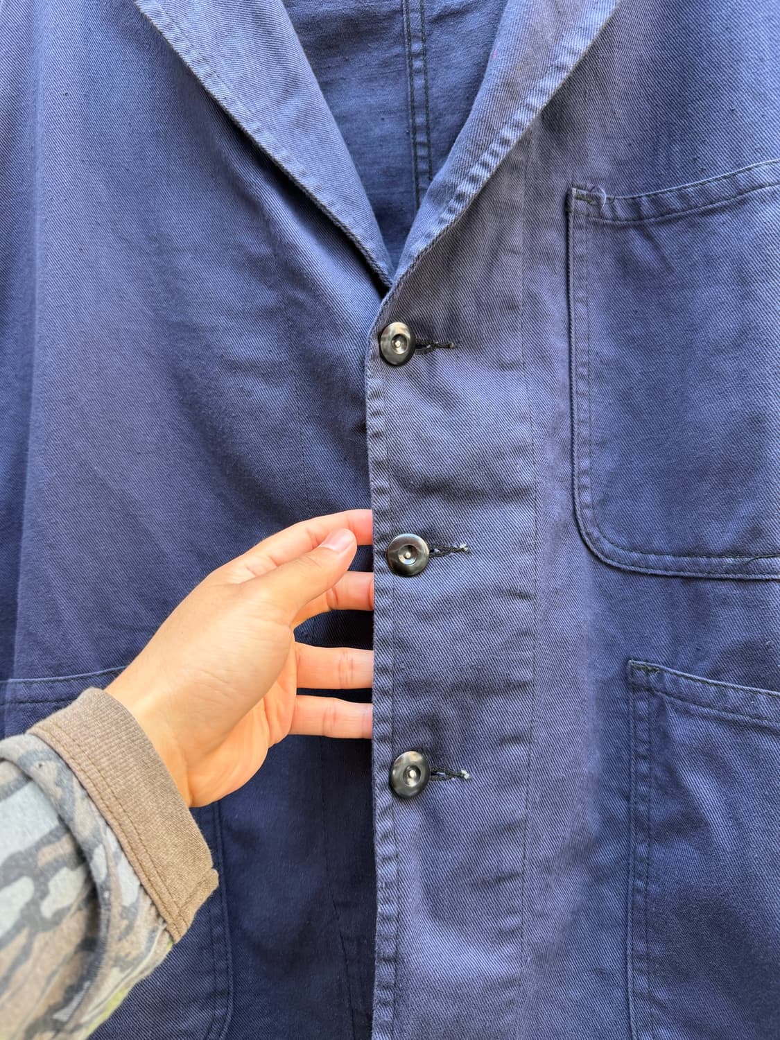 1960s FADED CHANGE BUTTON 올드모델 프렌치워크자켓 상품이미지6