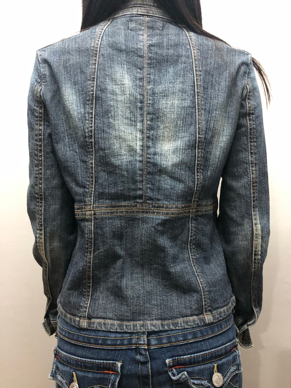 빈티지 톰보이 데님 포켓 워싱 자켓 상품이미지7