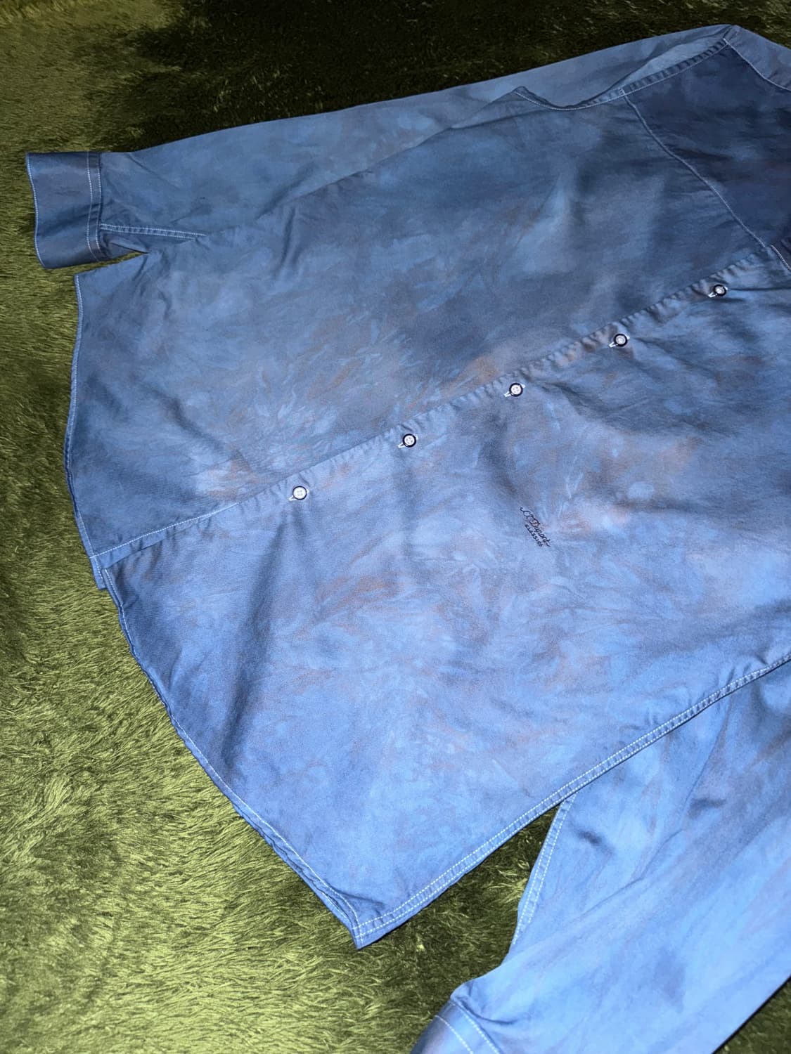 S.T. Dupont Classic 듀퐁 클래식 인디고 다잉 코튼 셔츠 상품이미지4