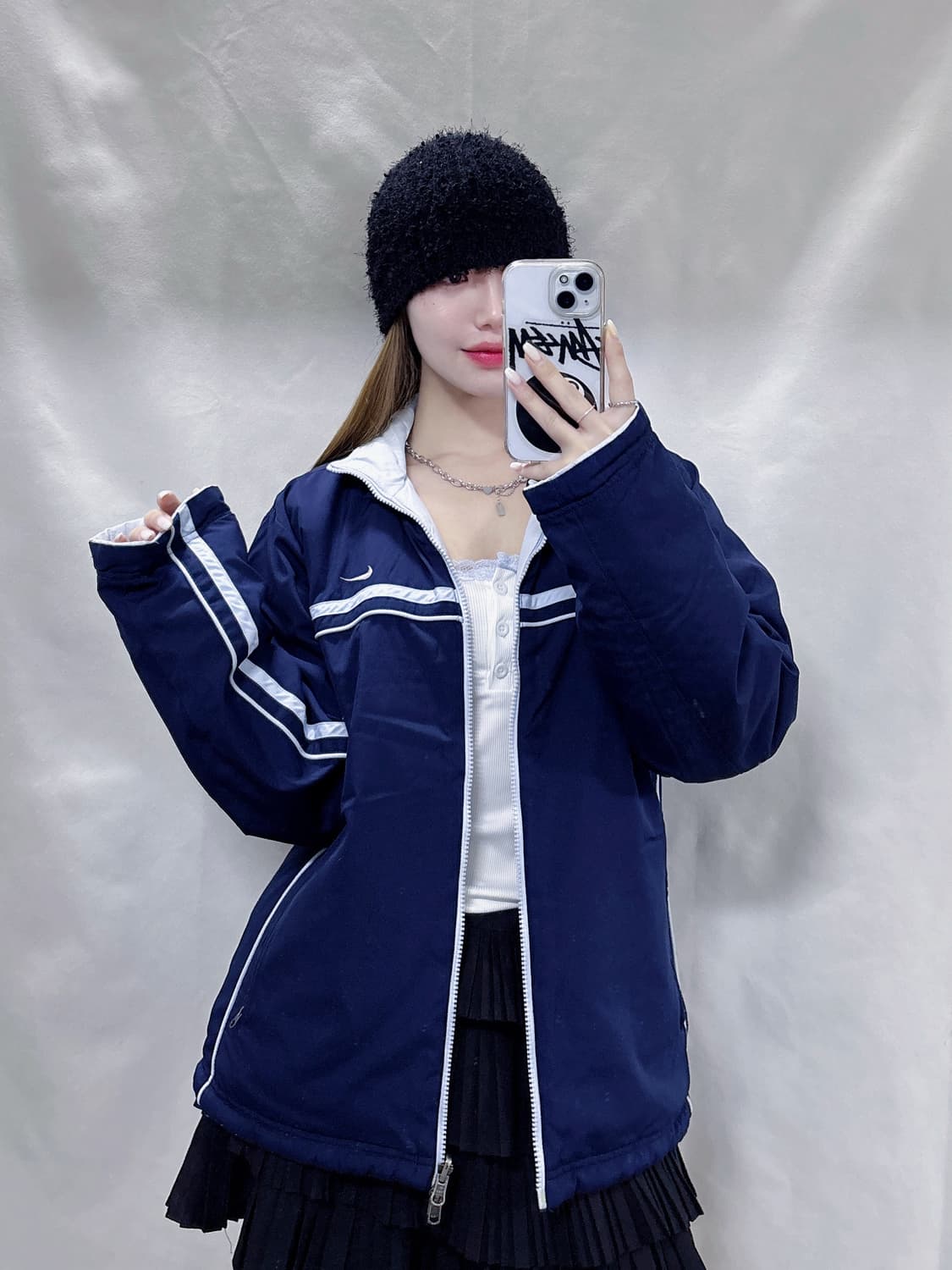 나이키 00‘s 리버서블(양면) 스우시 점퍼  상품이미지1