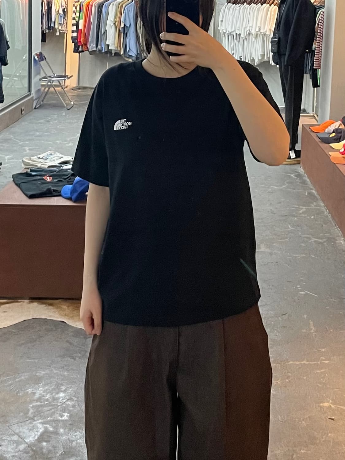 노스페이스 반다나 스퀘어 로고 블랙 반팔 H2837 상품이미지1