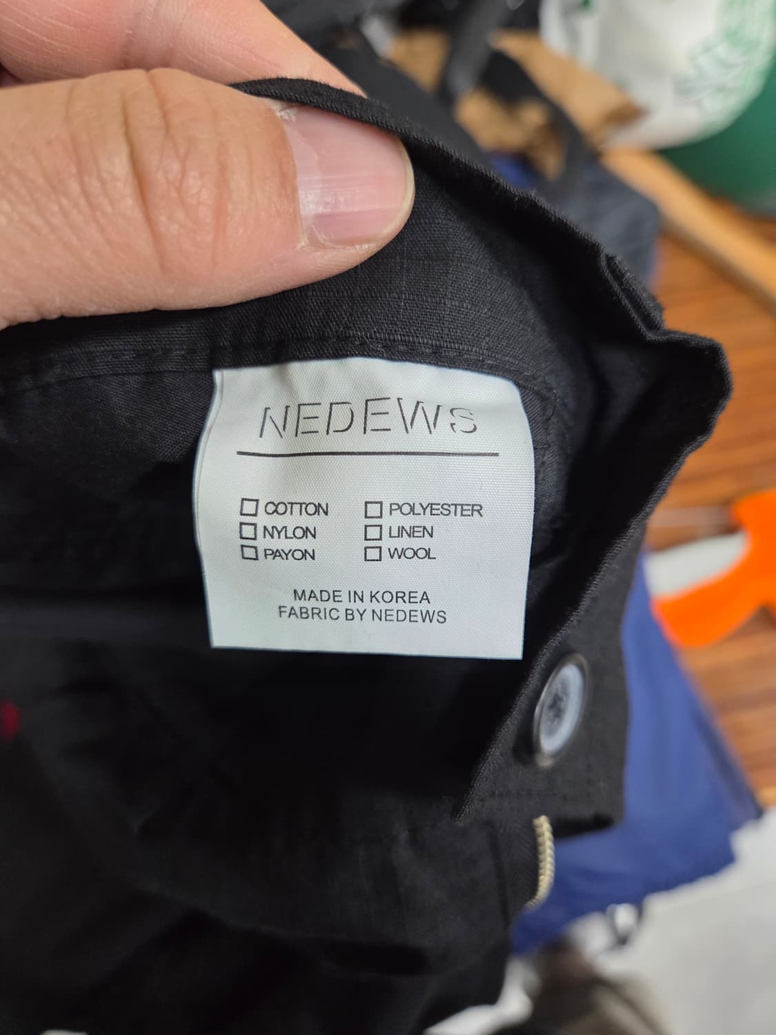 Nedews 밀리터리 립스타 와이드 파라슈트 카고팬츠 27 28  상품이미지5