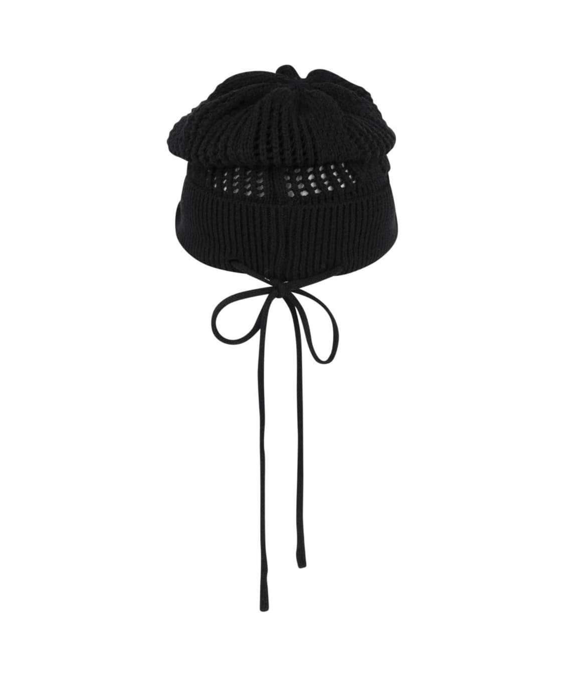 코이세이오 COY VISOR CROCHET BEANIE BLACK 상품이미지2
