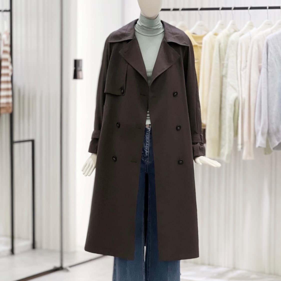 23FW 씨씨콜렉트 플랩포인트 더블버튼 트렌치코트 상품이미지5