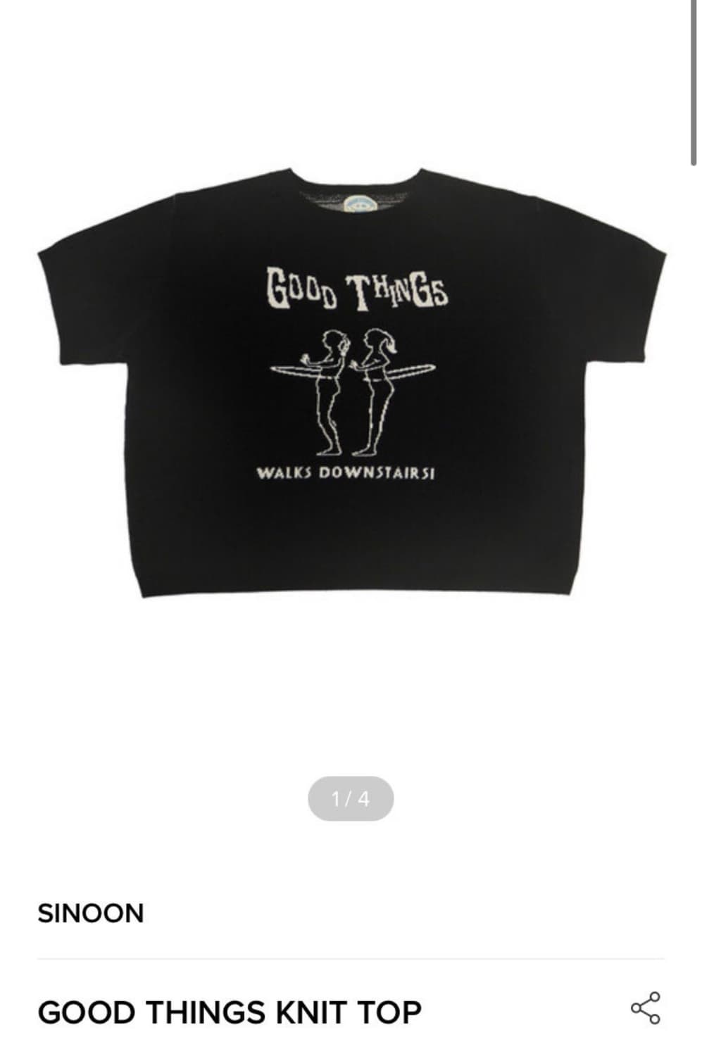 시눈 22ss good things knit tiop 니트반팔 상품이미지1