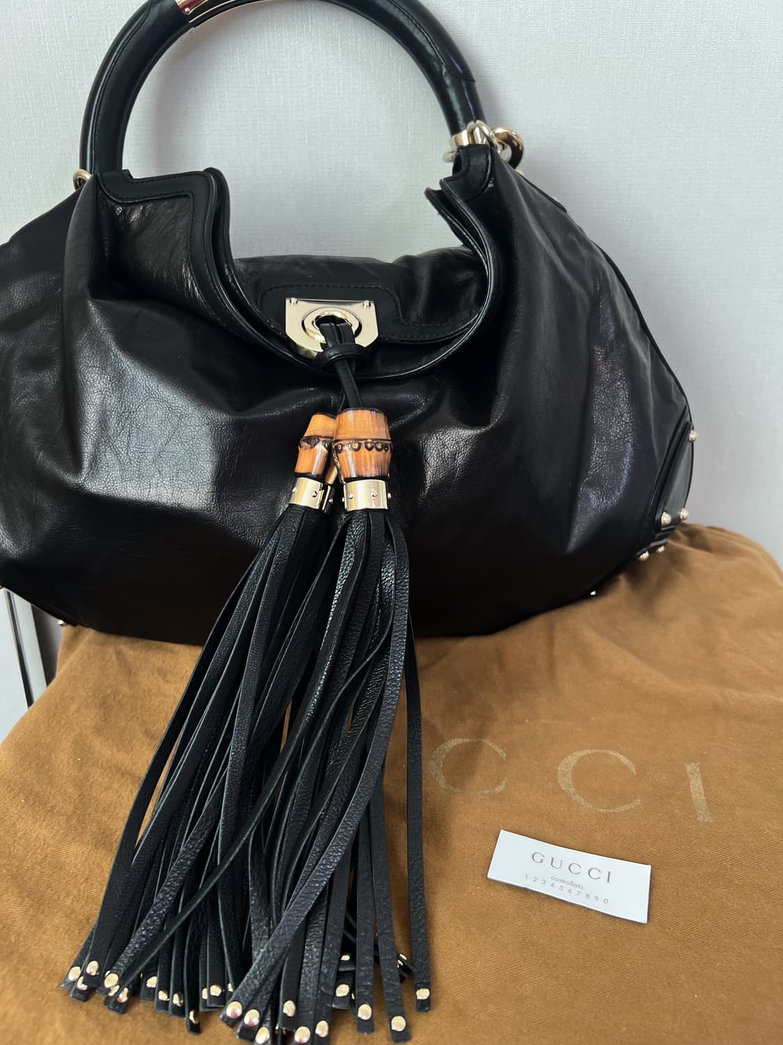 구찌 구찌시마 뱀부 인디 숄더백 상품이미지4